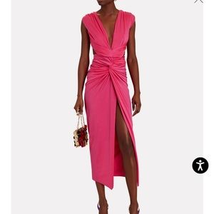 Low back pink gala dress from Intermix, Baobab brand